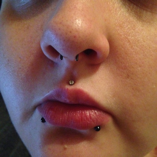 Black-coat Staple Shaped Septum Retainer