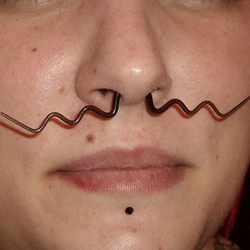 Pyrex Glass Septum Mustache Villain