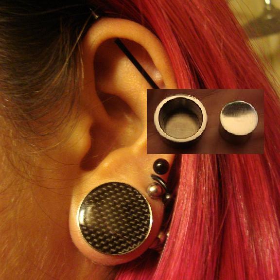 Carbon fiber hot sale ear gauges