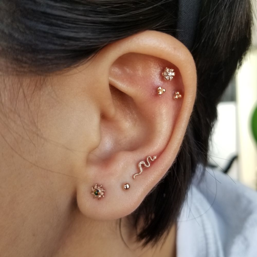 New Body Gems Snake and high lobe to add to the collection! : r/piercing