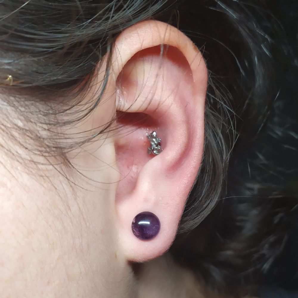 Single Flare Amethyst Stone Plug | Gauges