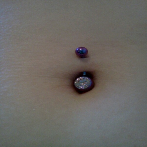 Custom Order Titanium Gemmed Navel