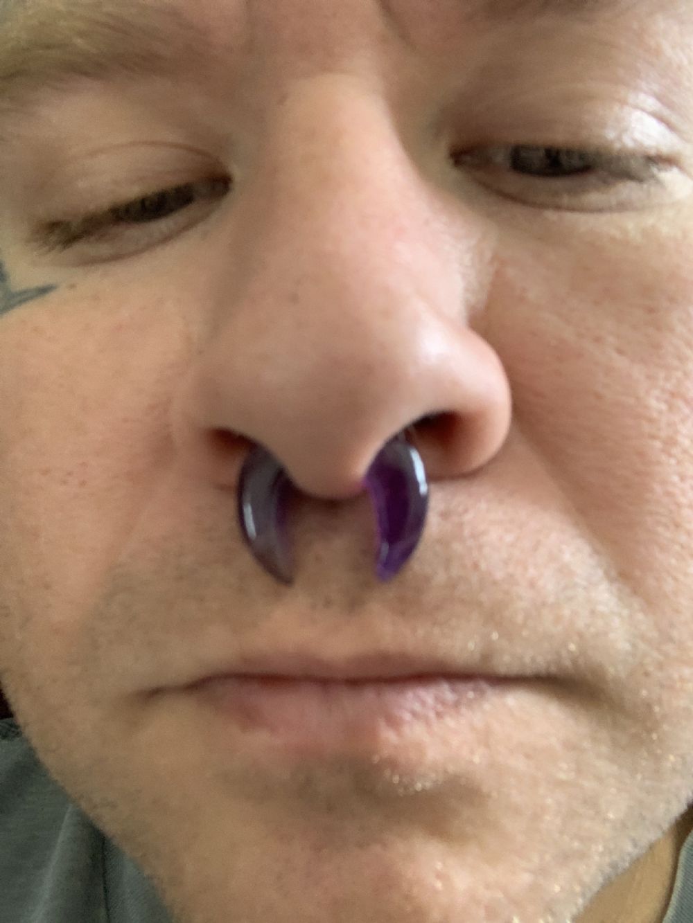 Amethyst on sale septum ring