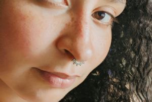 Titanium 5 Tri Bead Cluster Clicker Ring Customer Photo