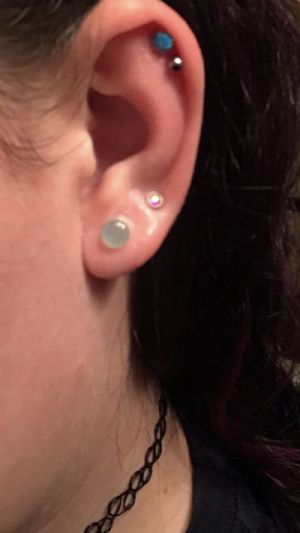 Single Flare Pastel Opalite Plugs Customer Photo