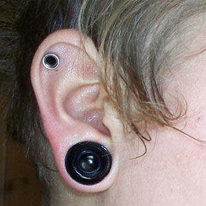Obsidian Concave Plugs Customer Photo