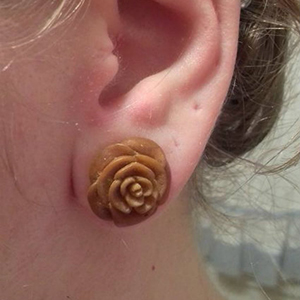 Wood Rosebud Plugs Customer Photo