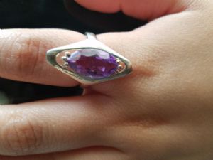 Sterling Silver and Tanzanite Ring (Size 8) Customer Photo