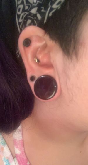 Double Flare Colorfront Glass Plugs Customer Photo