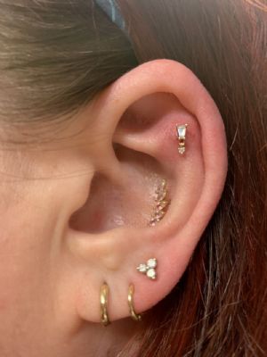 Solid 14k Gold Yves Threadless End Customer Photo