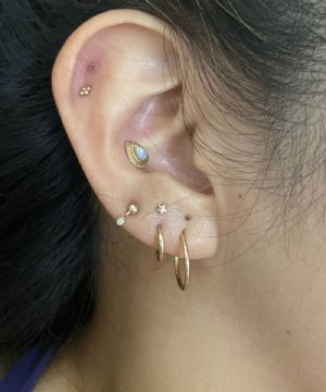 Neometals 14K Gold Basic Threadless End Collection Customer Photo