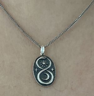 Silver Infinity Serpent Pendant Customer Photo