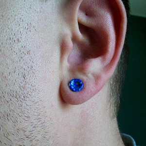 Stone and Glass Concave Plugs Customer Photo