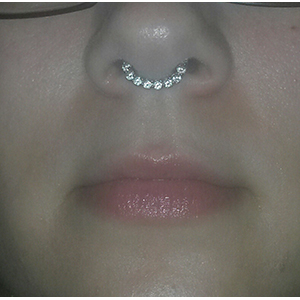 Steel Clicker with Prong Set Gems Customer Photo