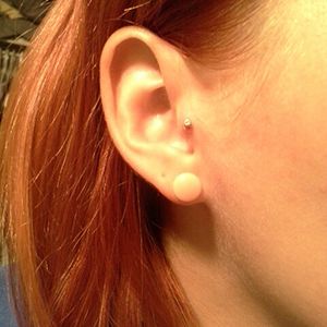 Single Flare Colorfront Plugs with Grooves Customer Photo