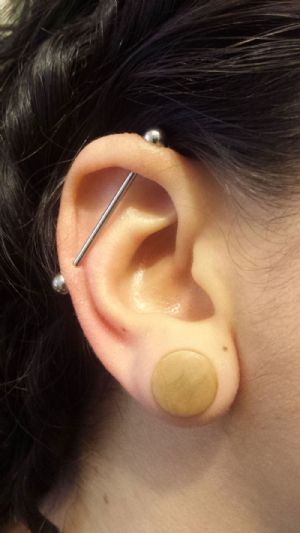 Double Flared Wood Plug Customer Photo