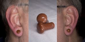 Single Flare Stone and Glass Plugs Customer Photo