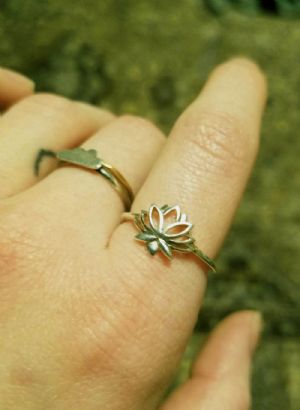 Silver Lotus Ring Customer Photo