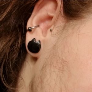 Single Flare Stone and Glass Cat Plugs Customer Photo