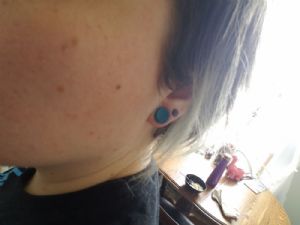 Double Flare Glass Plugs Customer Photo