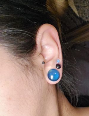 Single Flare Stone and Glass Plugs Customer Photo
