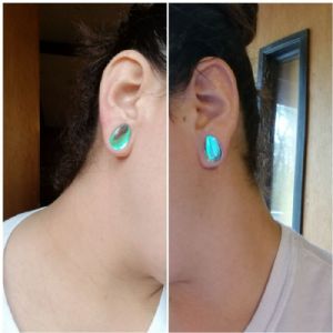 Glass Polaris Teardrop Plugs Customer Photo