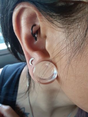 Star and Moon Stud Earrings Customer Photo