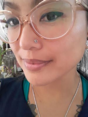 Steel Heirloom Flower Straight Nosescrew Customer Photo