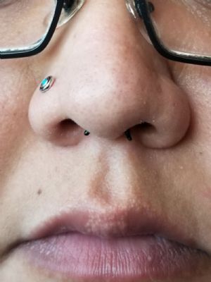 Turquoise Orbit Striaght Nosescrew Customer Photo