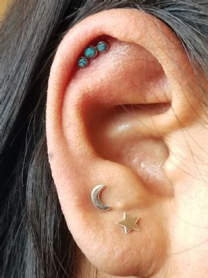 Star and Moon Stud Earrings Customer Photo