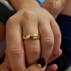 Rose Gold Colored Band Rings Customer Photo