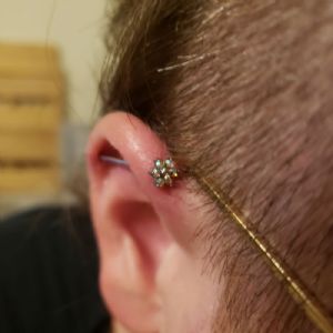 Gemmed Flower Threaded End Customer Photo