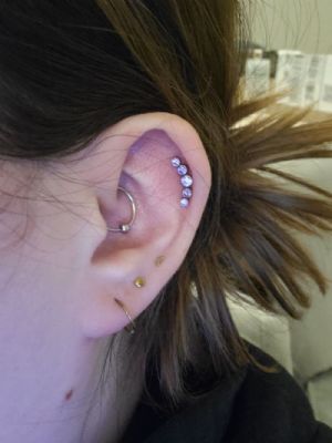 Steel Crescent Moon Threaded End Customer Photo
