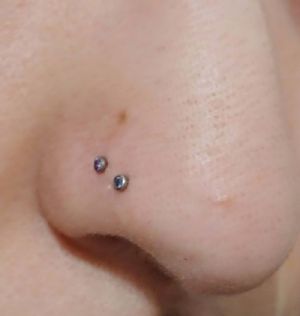 Titanium Bezel Set CZ Nosescrew Customer Photo