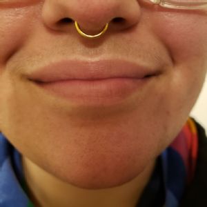Gold Coated Clicker Ring Customer Photo