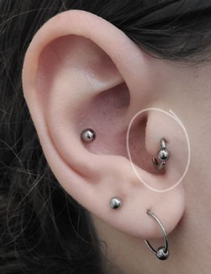 Titanium Captive Bead Ring Customer Photo
