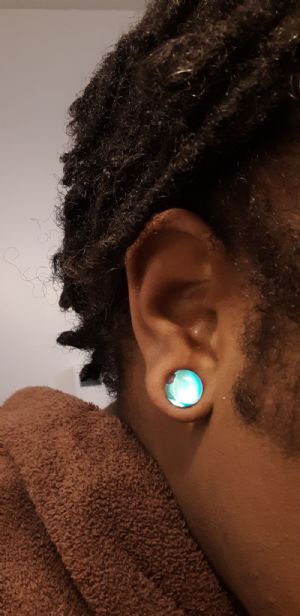 Single Flare Glass Polaris Plugs Customer Photo