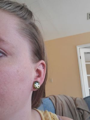 Iridescent Honeycomb Plugs Customer Photo