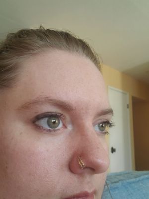 Double Bar Nosescrew Customer Photo