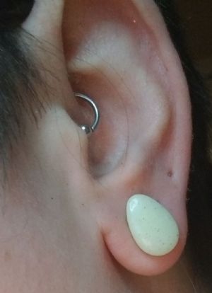 Glow in the Dark Glass Teardrop Plugs Customer Photo