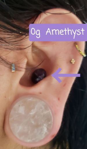 Single Flare Stone and Glass Plugs Customer Photo