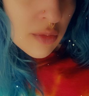 Steel Teardrop Septum Clicker Customer Photo