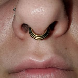 Titanium Three Ring Stacked Clicker Customer Photo