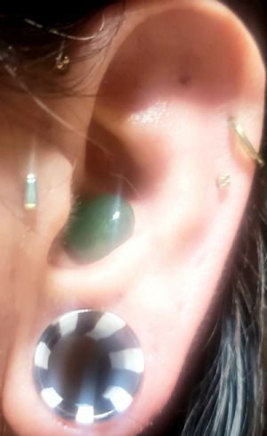 Single Flare Stone and Glass Plugs Customer Photo