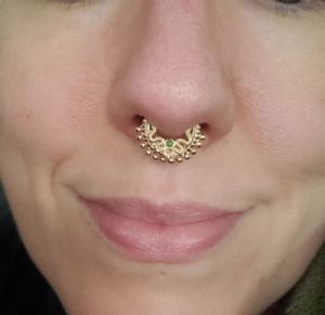 CUSTOM ORDER14K Gold Dual Julia Snakes Clicker Customer Photo