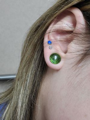 Single Flare Glass Swirl Plugs Customer Photo