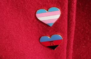 Pride Heart Pins Customer Photo