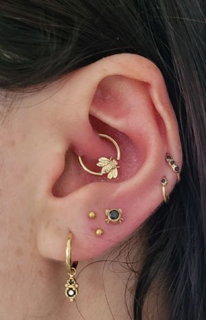 CUSTOM ORDER 14k Gold Lil Kitty Ends Customer Photo