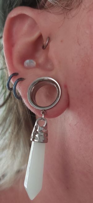Steel Glow in the Dark Crystal Dangle Eyelets Customer Photo