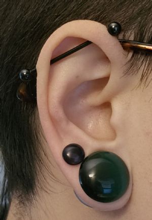 Single Flare Glass Plugs Customer Photo